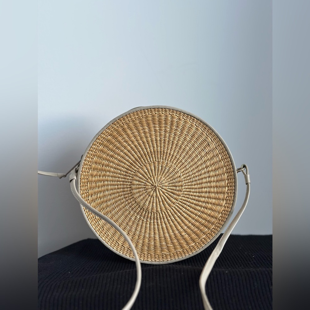 🌿 Vintage DOKKIM Raffia Round Crossbody Bag – Boho Summer Vibes